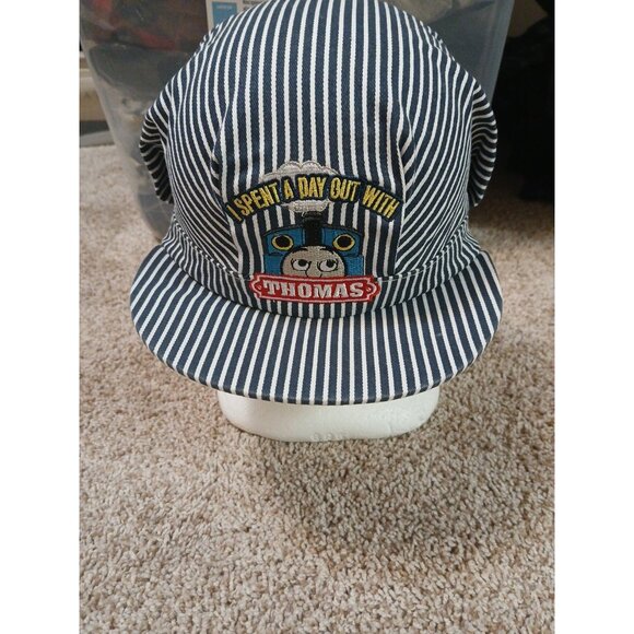 Day Out With‎ Thomas Kids Hat Thomas The Tank Engine Train Conductor Cap EUC - Picture 1 of 7
